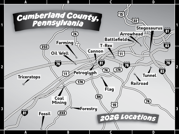 map of the site marker locations