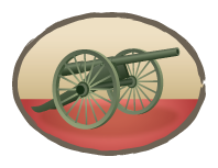 illustration of a military cannon